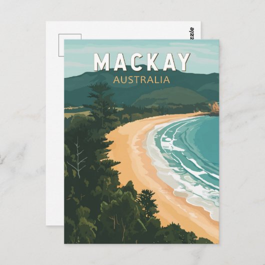 Mackay Australia Reisen Art Vintag Postkarte (Vorne/Hinten)