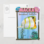Mackay Australia Tropenposter Postkarte (Vorne/Hinten)