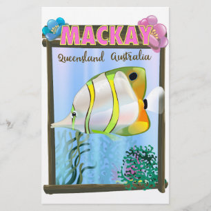Mackay Australien Tropisches Reiseplakat Briefpapier