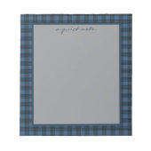 MacKay Blue Ancient Original Schottischer Tartan  Notizblock (Vorderseite)