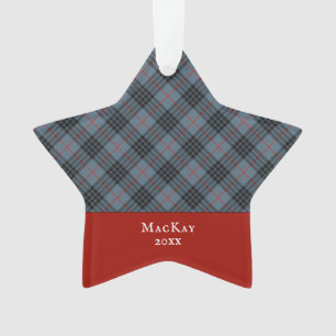 MacKay Blue Clan Tartan Scottish Kariert Ornament