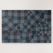 MacKay Blue Tartan Kariertes Patchwork Puzzle (Horizontal)