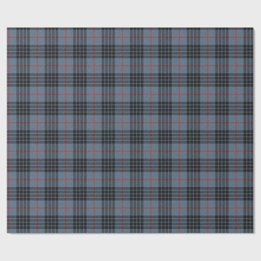 MacKay Blue Tartan Kariertes schottisches Muster Geschenkpapier (Flach)