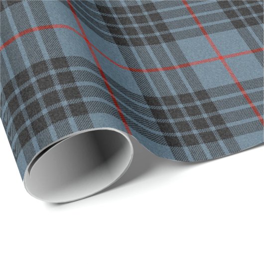 MacKay Blue Tartan Kariertes schottisches Muster Geschenkpapier (Rolleneckpunkt)