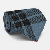 MacKay Blue Tartan Kariertes schottisches Muster Krawatte (Gerollt)