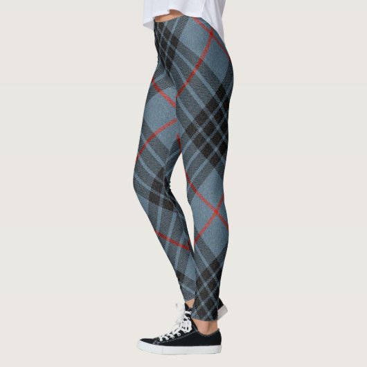 MacKay Blue Tartan Kariertes schottisches Muster Leggings (Links)