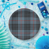 MacKay Blue Tartan Kariertes schottisches Muster Pappteller (Party)