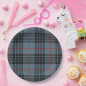 MacKay Blue Tartan Kariertes schottisches Muster Pappteller (Party)