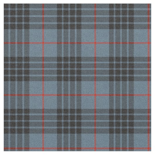 MacKay Blue Tartan Kariertes schottisches Muster Stoff (Nahaufnahme)