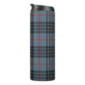 MacKay Blue Tartan Kariertes schottisches Muster Thermosbecher (Nach rechts gedreht)