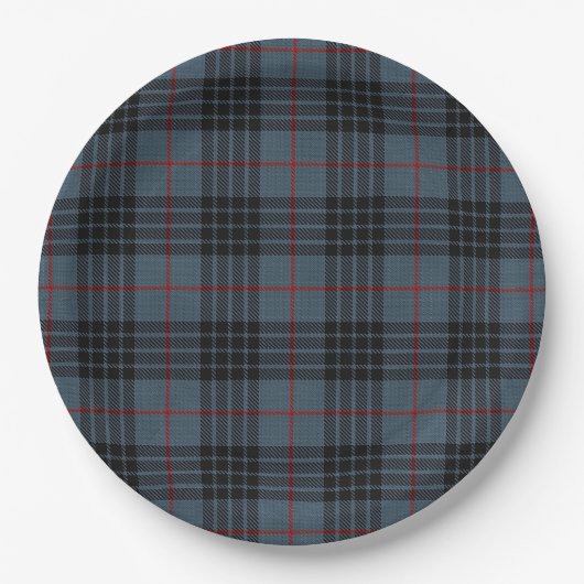 MacKay Blue Tartan Pappteller (Vorderseite)