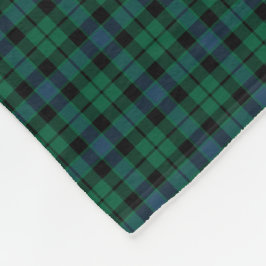 MacKay Clan Green, Blue and Black Tartan Fleecedecke