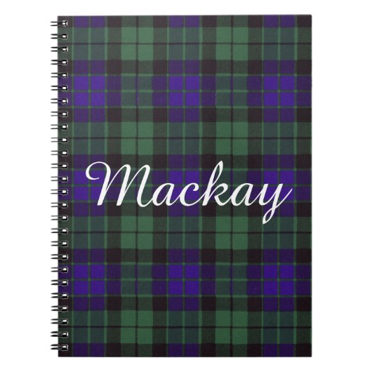 Mackay Clan karierter schottischer Tartan Notizblock (Vorderseite)
