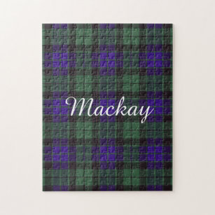 Mackay Clan karierter schottischer Tartan Puzzle