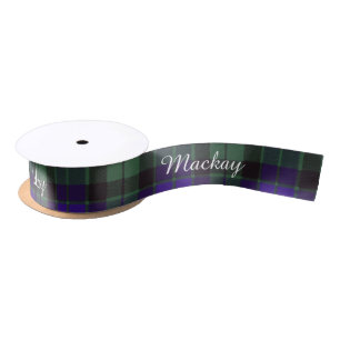 Mackay Clan karierter schottischer Tartan Satinband