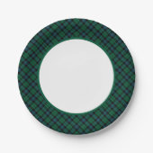 MacKay Clan Tartan Border Pappteller (Vorderseite)