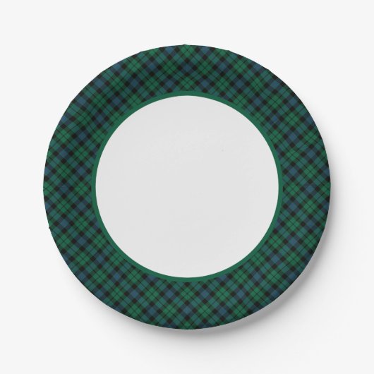 MacKay Clan Tartan Border Pappteller (Vorderseite)