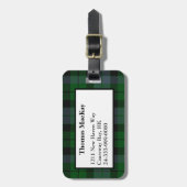 MacKay Clantartan-karierter Gepäck-Umbau Gepäckanhänger (Vorderseite vertikal)