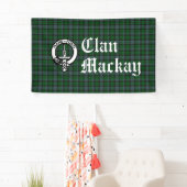 Mackay Crest Badge and Tartan Banner (Insitu)