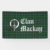 Mackay Crest Badge and Tartan Banner (Horizontal)