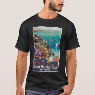 Mackay Great Barrier Reef Reise Kunst Vintage T-Shirt