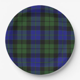 MacKay Green Scottish Clan Tartan Kariert Pappteller