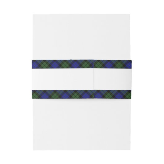 MacKay Green Tartan Scottish Kariert Einladungsbanderole (Rückseitenbeispiel)