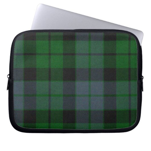 MacKay grüner Tartan-karierte Laptop-Abdeckung Laptopschutzhülle (Vorderseite)