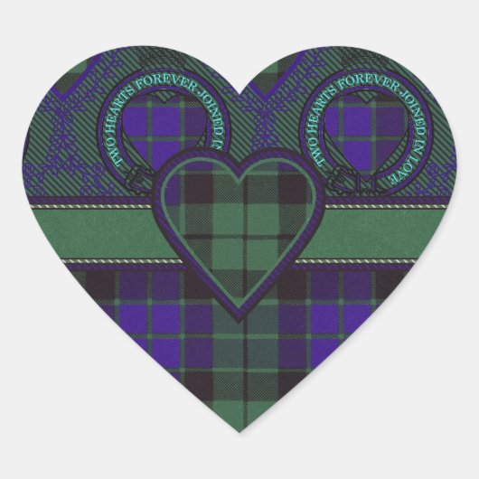 Mackay Scottish tartan Herz-Aufkleber (Vorderseite)