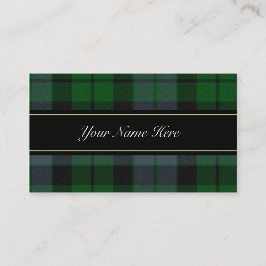 MacKay Scottish Tartan Kariert Business Card Visitenkarte (Vorderseite)