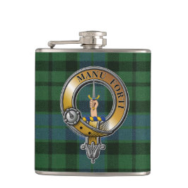 MacKay Tartan & Abzeichen Flachmann
