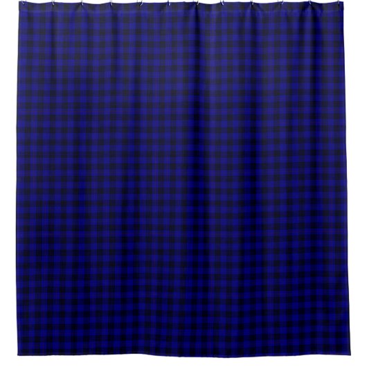 MacKay Tartan Blau kariert Duschvorhang (Vorderseite)