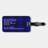 MacKay Tartan Blau kariert Gepäckanhänger (Rückseite horizontal)