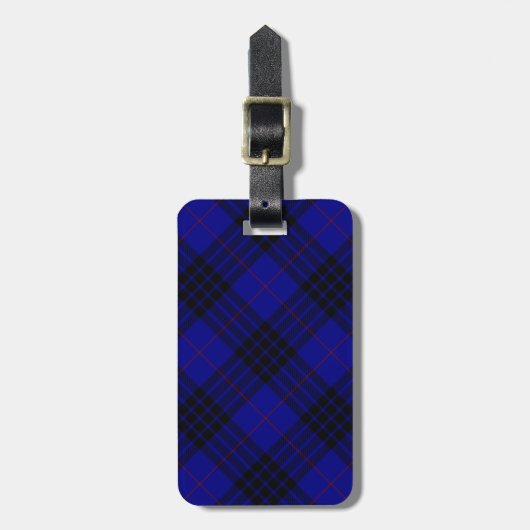 MacKay Tartan Blau kariert Gepäckanhänger (Vorderseite vertikal)