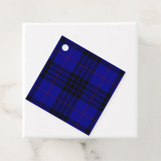 MacKay Tartan Blau kariert Geschenkanhänger (Beispiel)