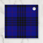 MacKay Tartan Blau kariert Geschenkanhänger (Rückseite)