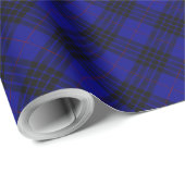 MacKay Tartan Blau kariert Geschenkpapier (Rolleneckpunkt)