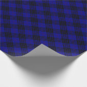 MacKay Tartan Blau kariert Geschenkpapier (Ecke)