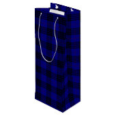 MacKay Tartan Blau kariert Geschenktüte Für Weinflaschen (Rückseite Schrägansicht)