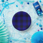 MacKay Tartan Blau kariert Pappteller (Party)