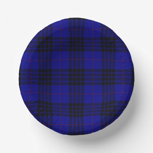 MacKay Tartan Blau kariert Pappteller (Vorderseite)
