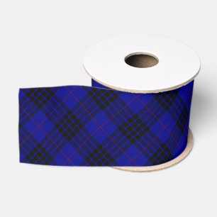 MacKay Tartan Blau kariert Ripsband