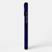 MacKay tartan blue black plaid iPhone Hülle (Linke Seite)
