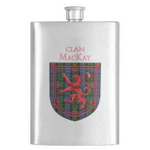 MacKay Tartan Scottish Kariert Lion Rampant Flachmann