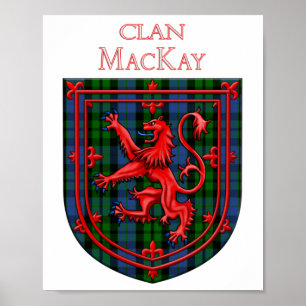MacKay Tartan Scottish Kariert Lion Rampant Poster