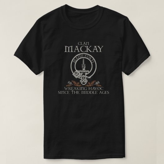 MacKay von Strathnaver Clan Wappen Schottischer Na T-Shirt (Design vorne)