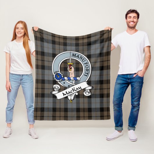 MacKay Weathered Clan Abzeichen Tartan Kariert Fleecedecke (Beispiel)