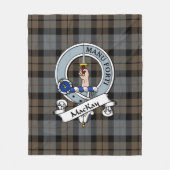MacKay Weathered Clan Abzeichen Tartan Kariert Fleecedecke (Vorderseite)