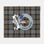 MacKay Weathered Clan Abzeichen Tartan Kariert Fleecedecke (Vorderseite (Horizontal))