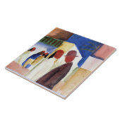 Macke - Auf der Straße, Aquarellmalerei, Fliese (Seite)